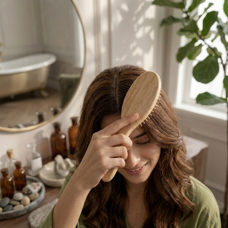 Wooden Hair Brush Medium Size Brush